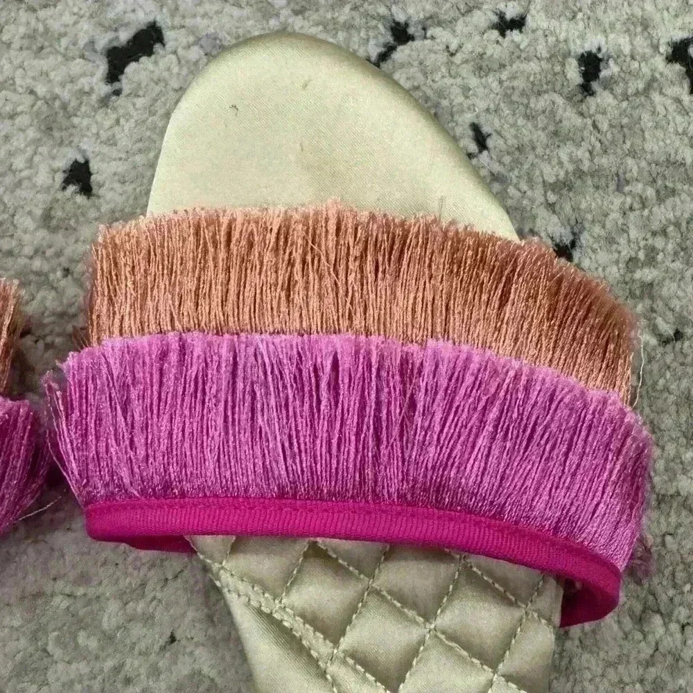 Birdies Sparrow Slides In Sangria Size 9.5 Fringe - Picture 2 of 4